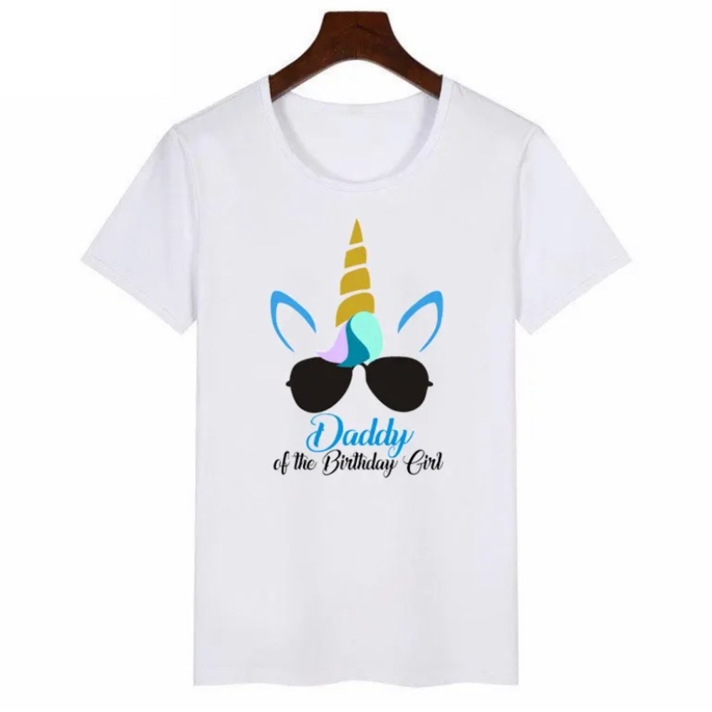 Daddy of the Birthday Girl Unicorn Shirt Top